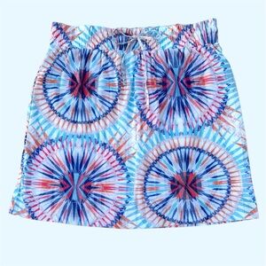 Colorful Y2K Geometric Medallion Print Knit Mini Skirt by Tribal Jeans Women’s L